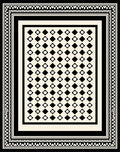 Classic Black And Cream Geometric Pattern Rug