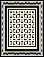 Classic Black And Cream Geometric Pattern Rug