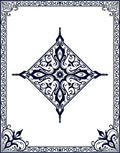 Ornate Diamond Swirl Pattern Rug