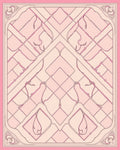 Art Nouveau Pink Geometric Floral Rug