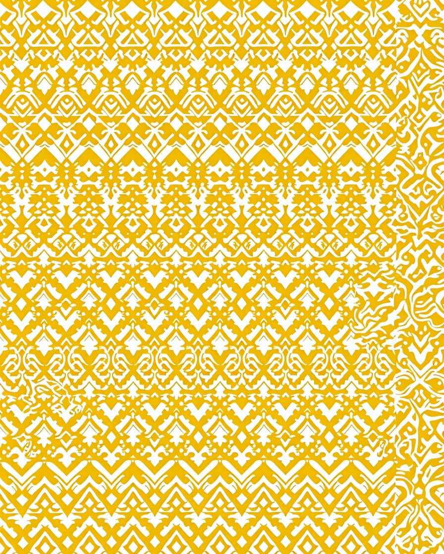 Golden Abstract Geometric Stripe Pattern Rug