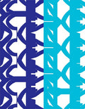 Geometric Blue Cyan Pattern Design Rug