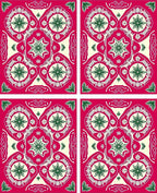 Bold Pink Geometric Star Pattern Rug
