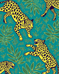Yellow Jaguar Jungle Print Rug