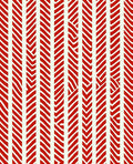 Red Cream Herringbone Stripes Rug