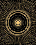 Art Deco Sunburst Graphic Design Rug