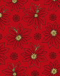 Classic Red Floral Petals Rug