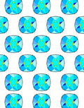 Geometric Faceted Blue Gemstone Pattern Rug