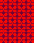 Bold Red Geometric Lattice Rug