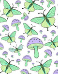Whimsical Butterfly Mushroom Pattern Rug