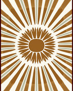 Graphic Sunburst Petal Motif Rug