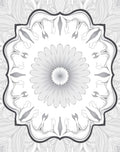 Artistic Gray Floral Medallion Design Rug