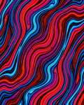 Vibrant Flowing Abstract Pattern Rug
