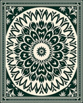 Intricate Floral Mandala Pattern Design Rug