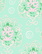 Soft Floral Swirls Pattern Rug