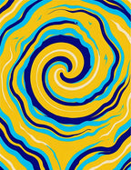Vibrant Swirl Pattern Abstract Rug