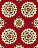 Geometric Floral Mandala Medallion Rug