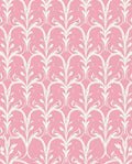 Pale Pink White Floral Damask Rug