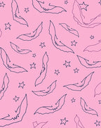 Playful Bat Star Line Art Rug