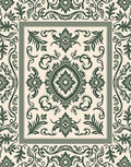 Ornate Floral Scrollwork Pattern Rug