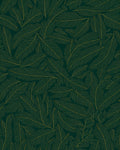 Emerald Green Feather Pattern Rug