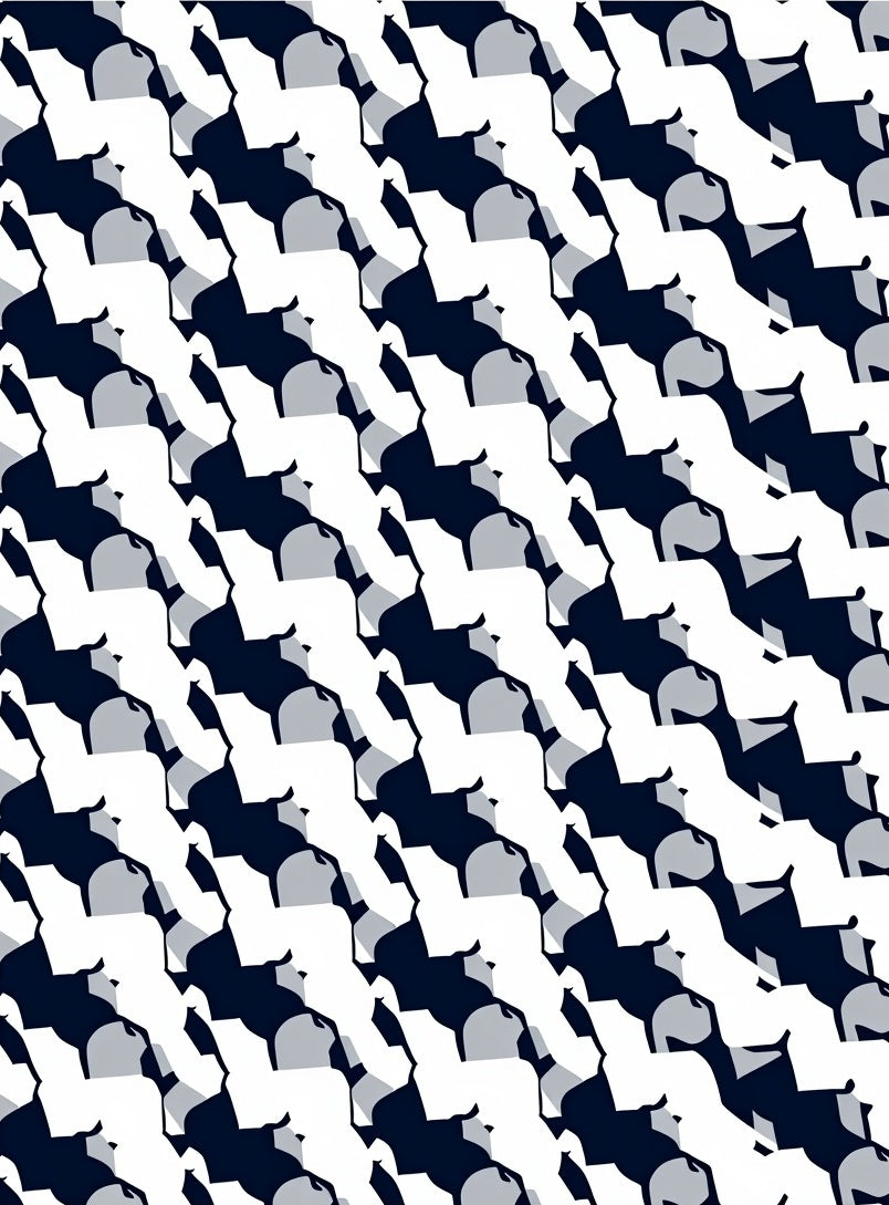Modern Contour Shape Pattern Rug