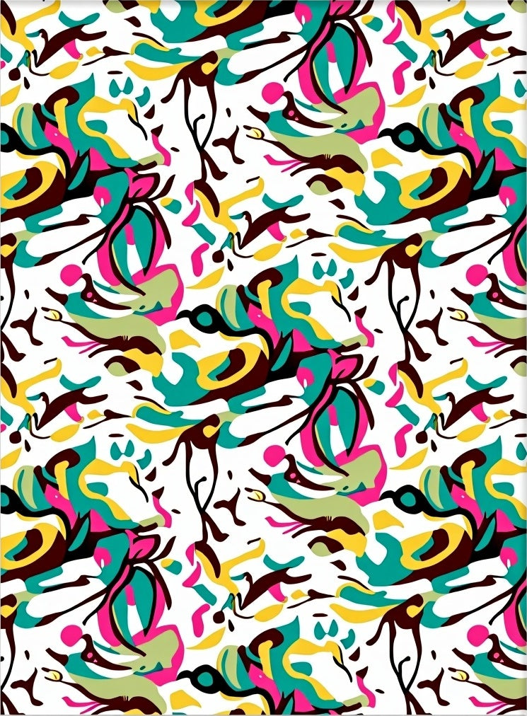 Abstract Floral Spray Pattern Rug