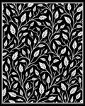 Classic Black White Leaf Pattern Rug