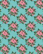 Pastel Pink Blooming Floral Wreath Rug