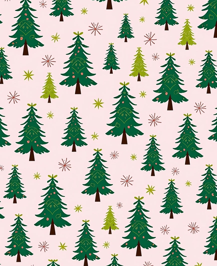 Festive Holiday Tree Pattern Rug