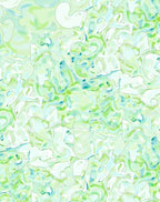 Abstract Green Whimsical Swirls Rug