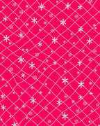 Pink Snowflake Lattice Pattern Rug