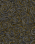 Bold Swirls Black Gold Pattern Rug