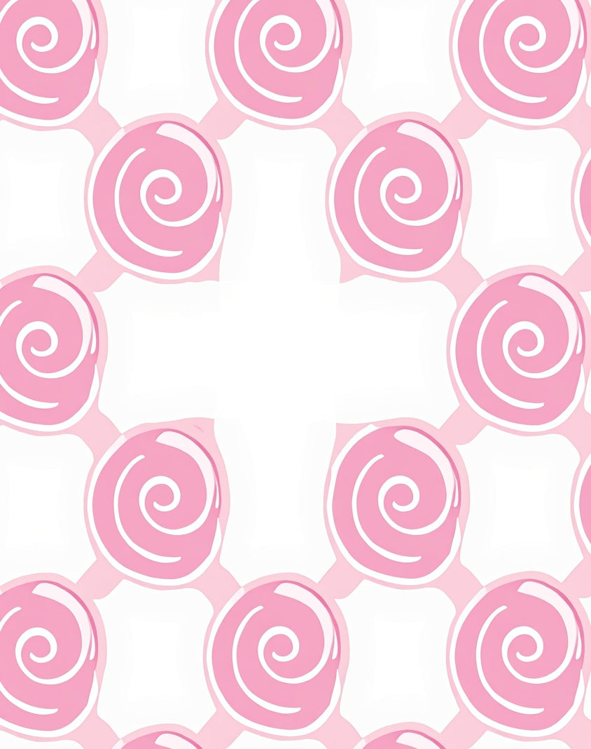 Pink Swirl Lollipop Pattern Rug