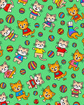 Cute Whimsical Cat Ball Pattern Rug