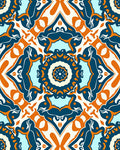 Colorful Symmetrical Medallion Geometric Pattern Rug