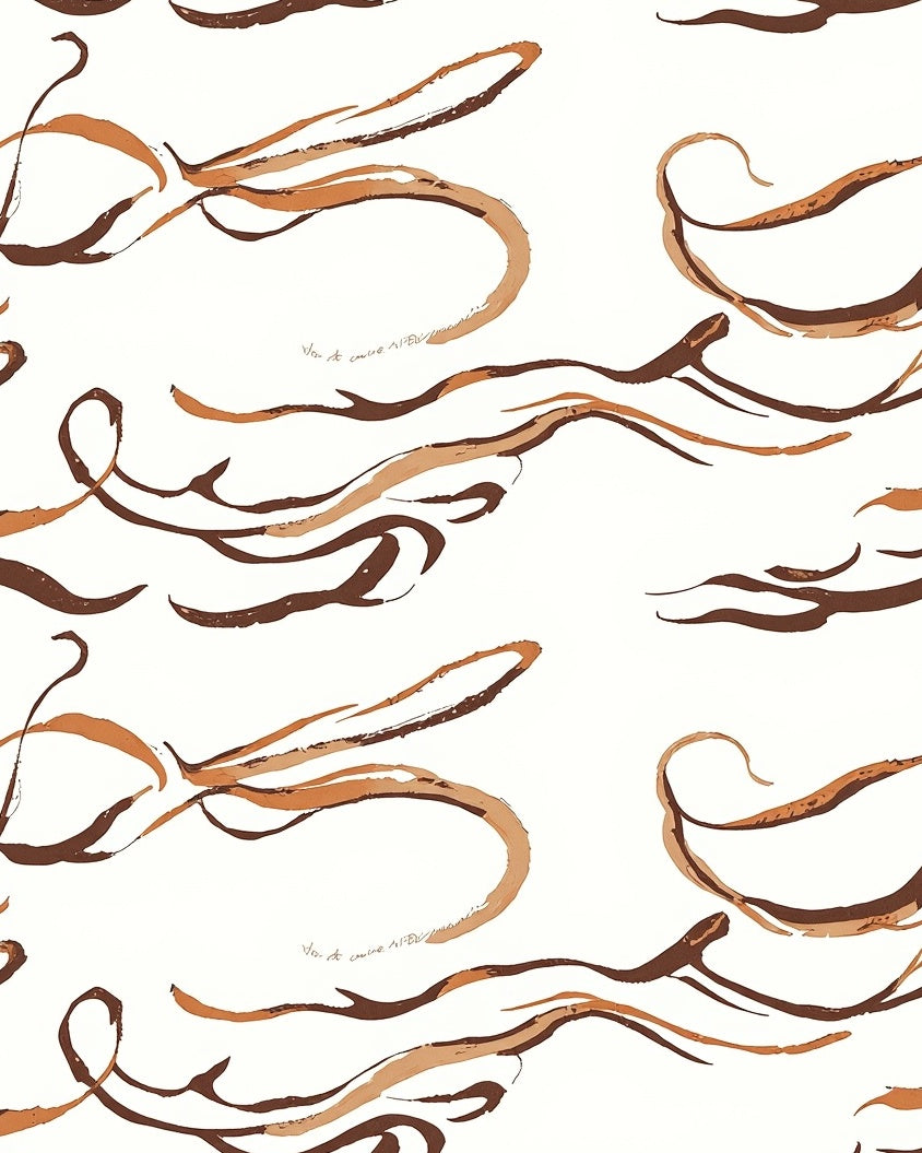 Earthy Swirls Brushstroke Patterns Rug