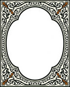 Intricate Scrollwork Beige Black Pattern Rug