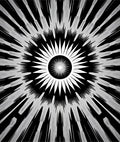 Striking Radiant Sunburst Pattern Rug