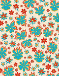 Colorful Floral Pattern With Bright Colors Rug