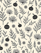 Autumn Pumpkin Leaf Floral Pattern Rug