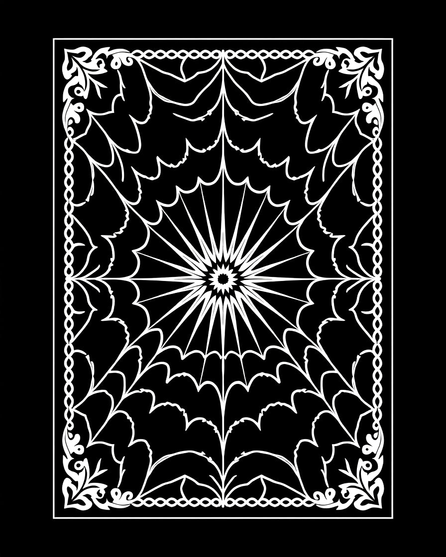 Intricate Spiderweb Mandala Design Rug
