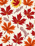 Autumn Leaf Pattern Print Rug