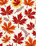 Autumn Leaf Pattern Print Rug
