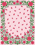 Floral Rose Petal Pattern Rug