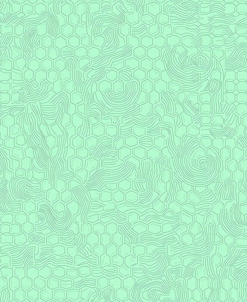 Geometric Honeycomb Swirl Pattern Rug