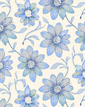 Watercolor Blue Floral Delight Rug