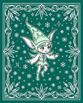 Whimsical Winter Fairy Snowflake Pattern Rug