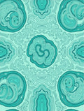 Abstract Teal Swirl Pattern Rug