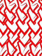 Bold Red Abstract Brushstroke Pattern Rug